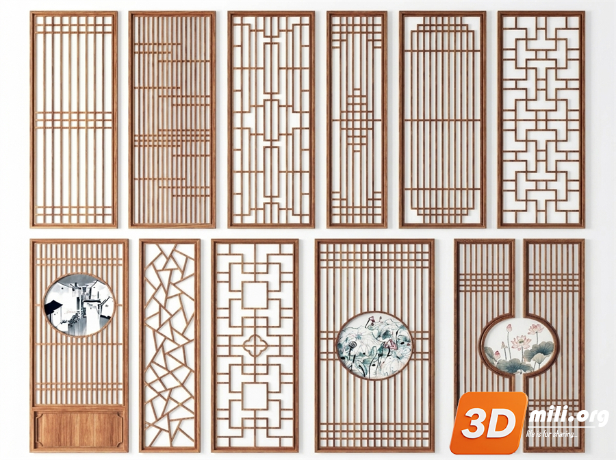 Folding screen Skp Files 